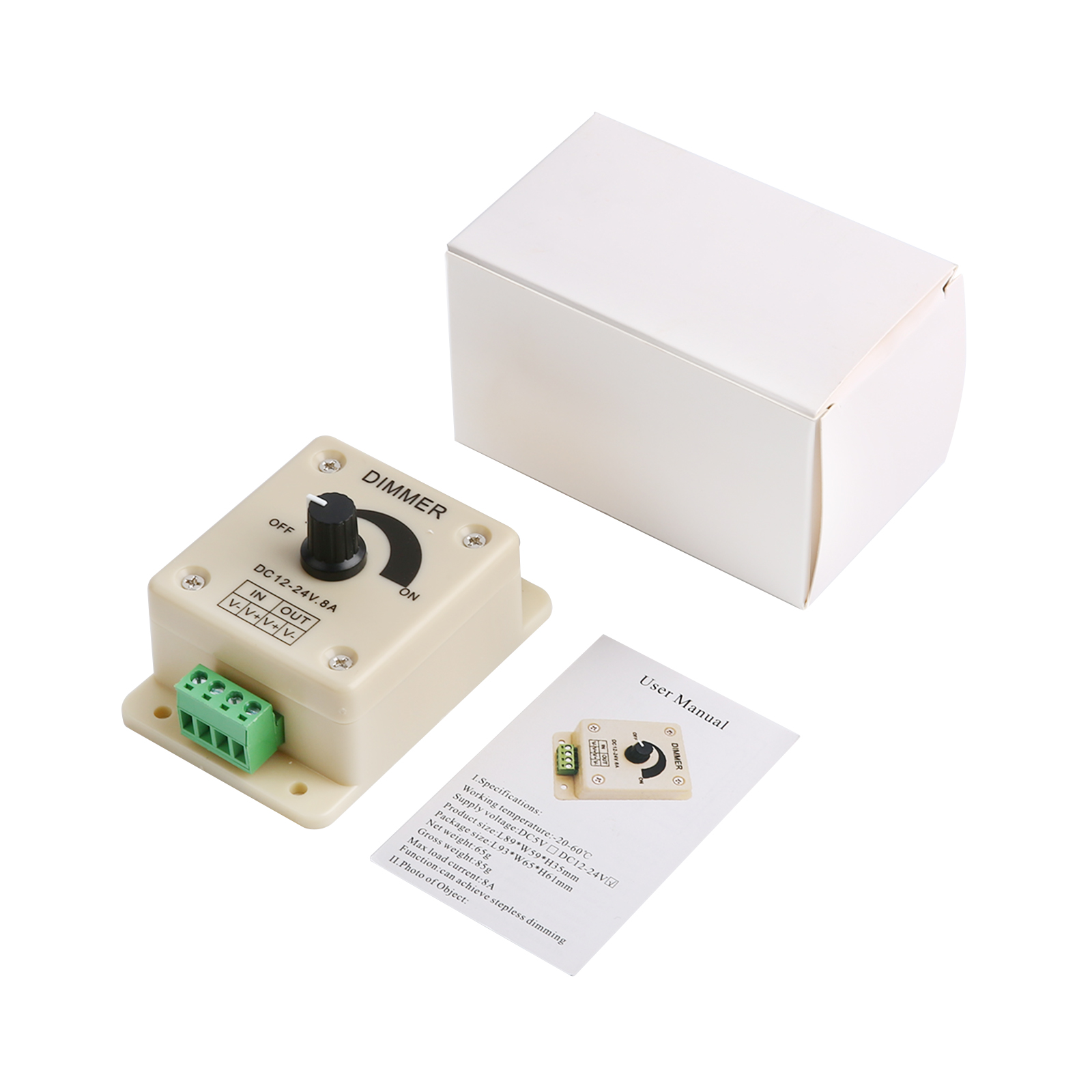 Регулируемый диммер для светодиодной лентый 12-24В 8А